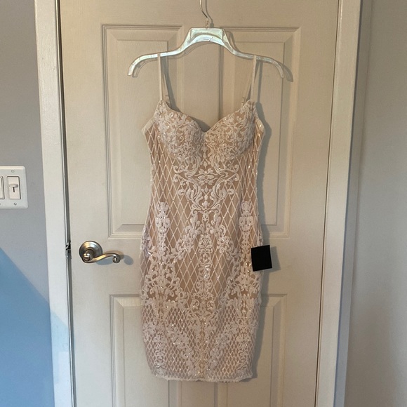 Lulus “Bring the Wow” White Sequin Dress - Picture 2 of 9
